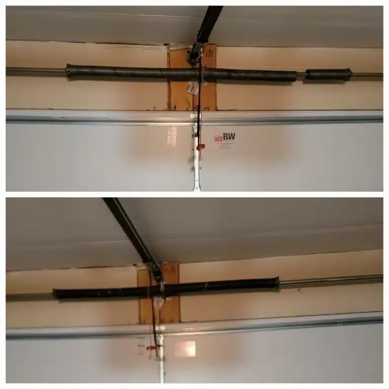garage door spring snapped and fixed